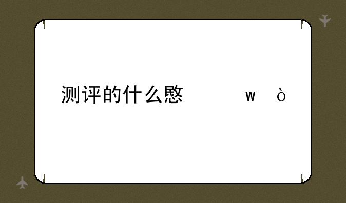测评的什么意思？