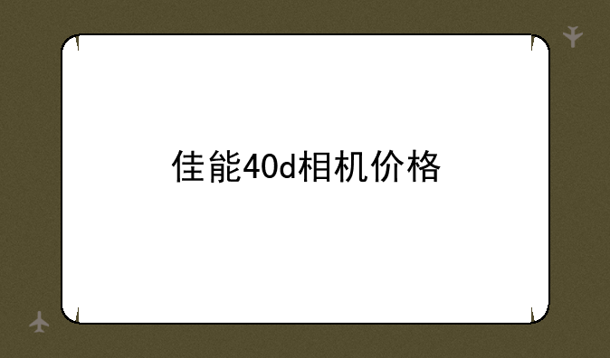 佳能40d相机价格