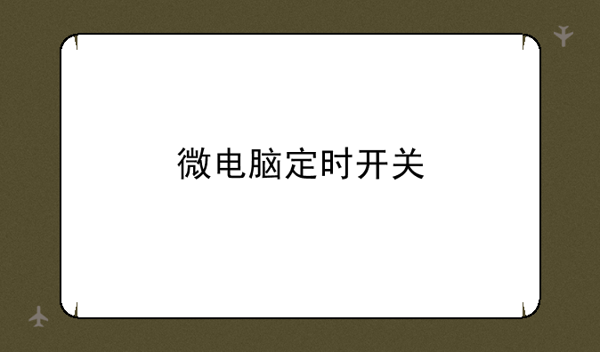 微电脑定时开关