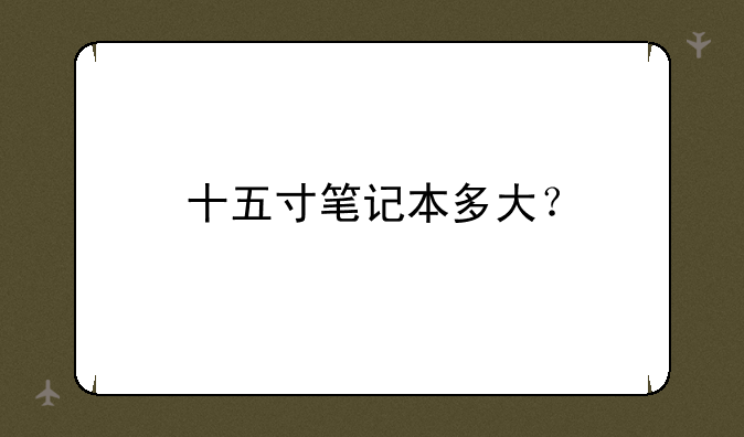 十五寸笔记本多大？