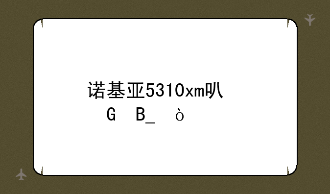 诺基亚5310xm可网吗？