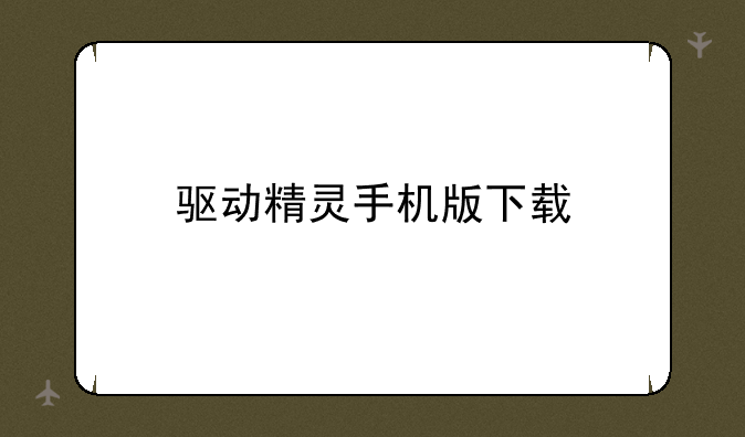 驱动精灵手机版下载