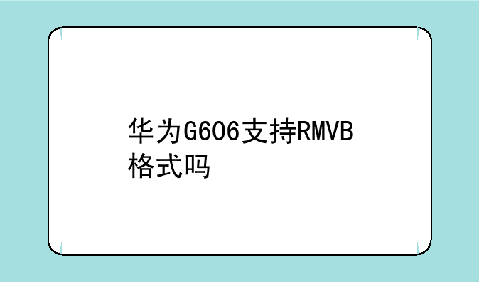 华为G606支持RMVB格式吗
