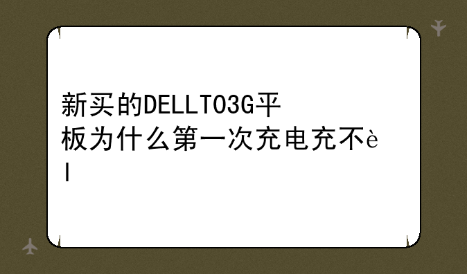 新买的DELLT03G平板为什么第一次充电充不进?
