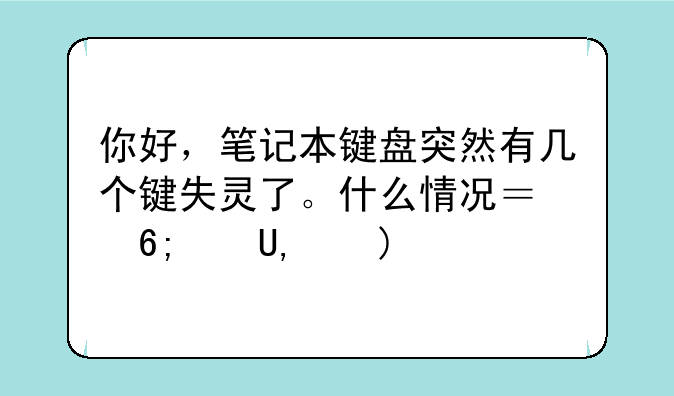 你好，笔记本键盘突然有几个键失灵了。什么情况？华硕K42JY
