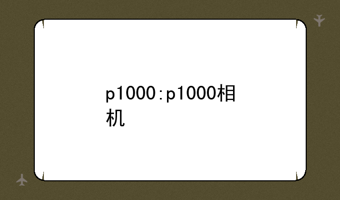 p1000:p1000相机