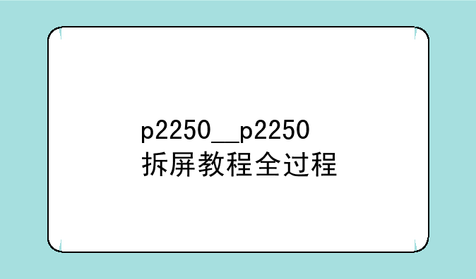 p2250__p2250拆屏教程全过程