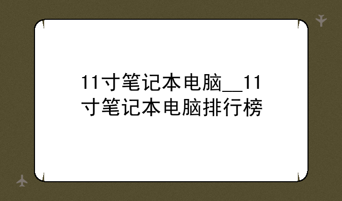 11寸笔记本电脑__11寸笔记本电脑排行榜