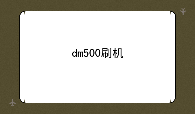 dm500刷机