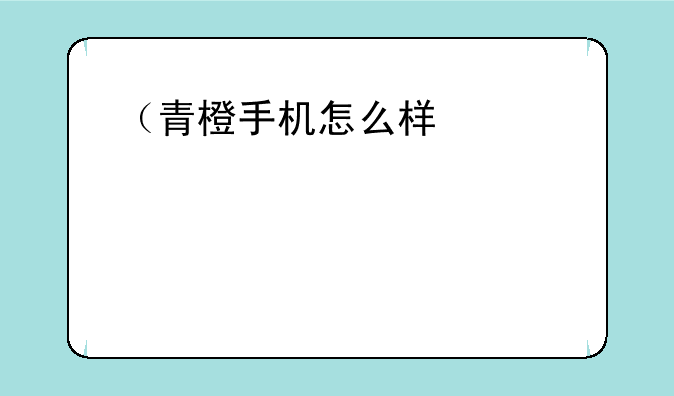 （青橙手机怎么样）青橙v1手机