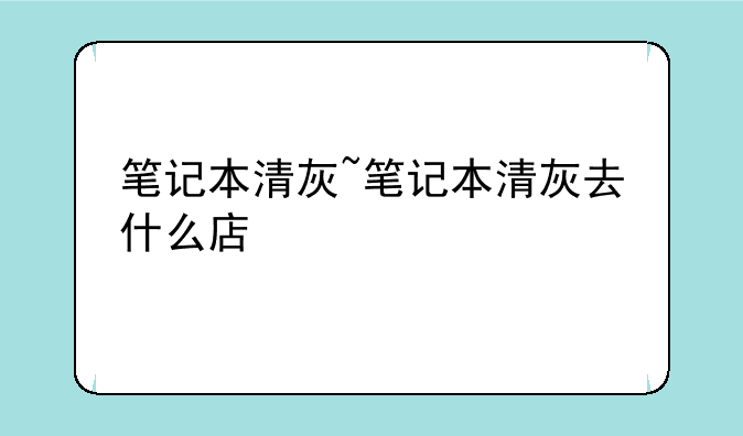 笔记本清灰~笔记本清灰去什么店