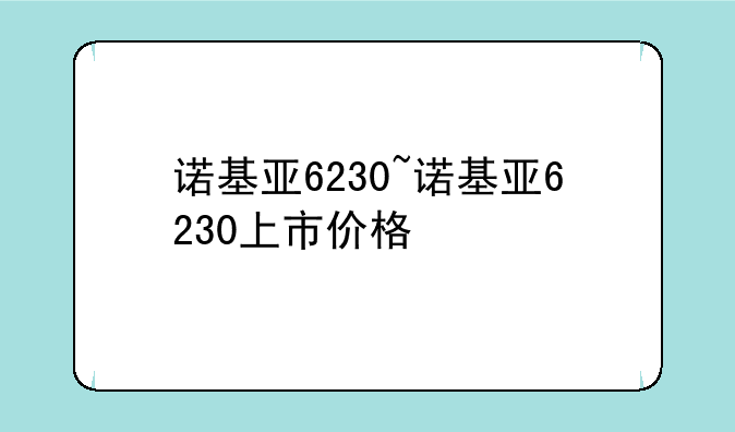 诺基亚6230~诺基亚6230上市价格