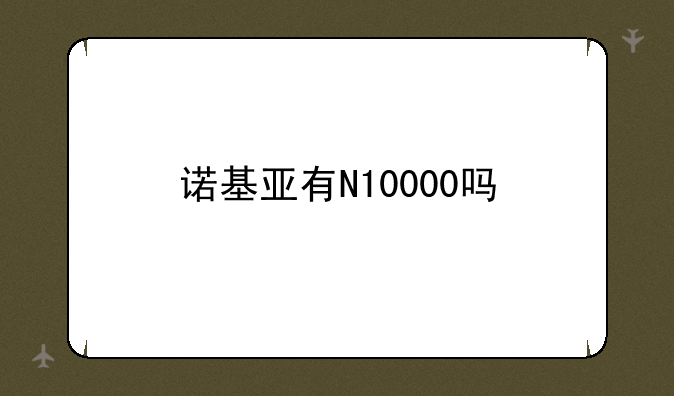 诺基亚有N10000吗