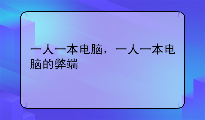 一人一本电脑，一人一本电脑的弊端