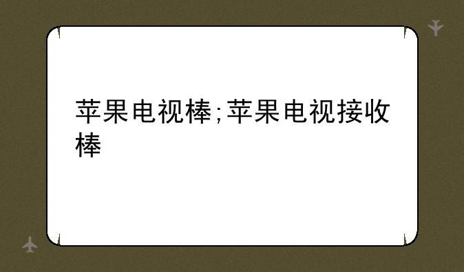苹果电视棒;苹果电视接收棒