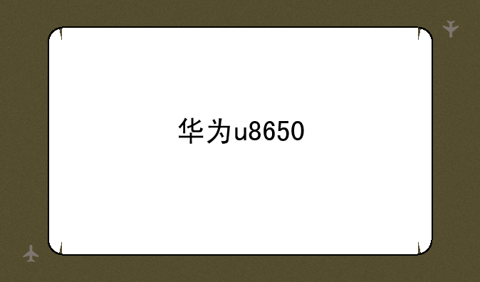 华为u8650