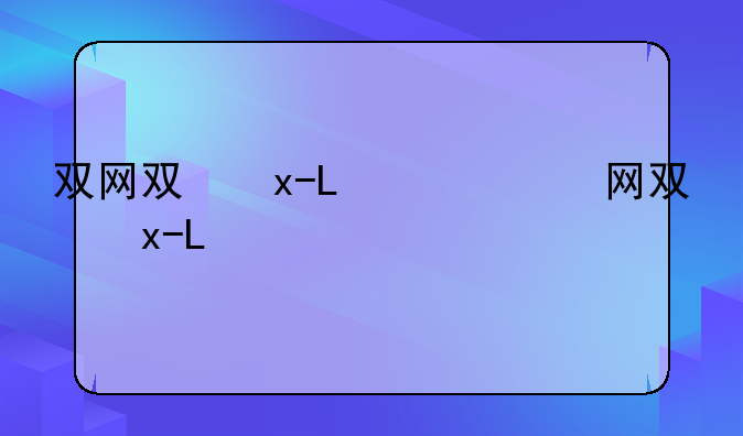 双网双待手机